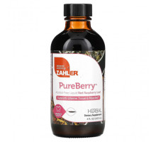 Фрукты и ягоды Zahler, PureBerry, жидкость из листьев красной малины без спирта, 118,3 мл (4 жидк. Унции)