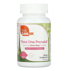 Женское здоровье Zahler, Total One Prenatal, незаменимая пренатальная добавка для приема один раз в день, 90 капсул