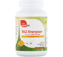 Витамины группы B Zahler, B12 Energizer, улучшенная формула B12, натуральный вишневый вкус, 360 пастилок (Товар снят с продажи)