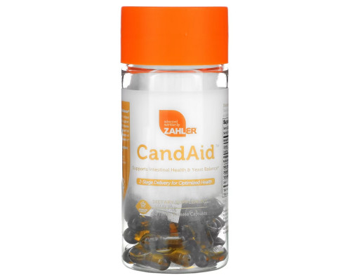 Zahler, CandAid, Supports Intestinal Health & Yeast Balance, 60 Timed Release Capsules Zahler, CandAid, Supports Intestinal Health & Yeast Balance, 60 Timed Release Capsules