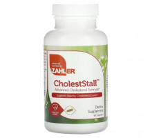 Для сердца и сосудов Zahler, CholestStall, улучшенная формула для повышения уровня холестерина, 60 капсул