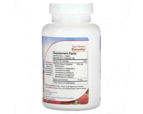 Пребиотики и пробиотики Zahler, Kidophilus Plus, пробиотическая смесь для детей, ягоды, 1 млрд КОЕ, 90 жевательных таблеток Пребиотики и пробиотики Zahler, Kidophilus Plus, пробиотическая смесь для детей, ягоды, 1 млрд КОЕ, 90 жевательных таблеток