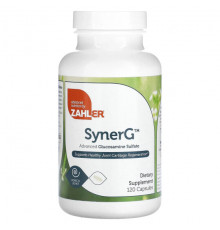 Для мышц и суставов Zahler, SynerG, улучшенный сульфат глюкозамина, 120 капсул