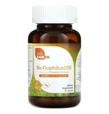Пребиотики и пробиотики Zahler, BioDophilus100, улучшенная формула с пробиотиками, 100 млрд КОЕ, 30 капсул