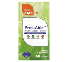Мужское здоровье Zahler, ProstAid +, формула для поддержки простаты, 60 мягких таблеток