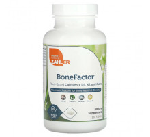Кальций Zahler, BoneFactor, растительный кальций, витамины D3 и K2, 120 таблеток