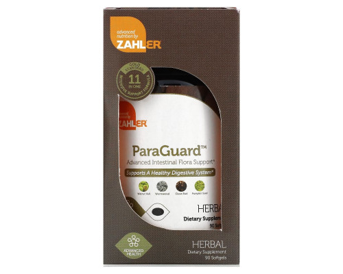 Zahler, ParaGuard, Advanced Intestinal Flora Support, 90 Softgels Zahler, ParaGuard, Advanced Intestinal Flora Support, 90 Softgels