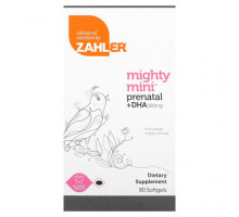 Женское здоровье Zahler, Mighty Mini Prenatal + DHA, 100 мг, 90 мягких таблеток