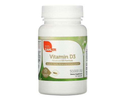 Zahler, Vitamin D3, 50,000 IU, 10 Capsules Zahler, Vitamin D3, 50,000 IU, 10 Capsules