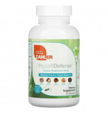 Zahler, Myco5Defense, Organic Mushroom Blend , 60 capsules