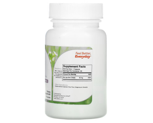 Zahler, Zinc, Bioactive Zinc Citrate, 90 Capsules Zahler, Zinc, Bioactive Zinc Citrate, 90 Capsules