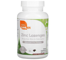 Zahler, Zinc Lozenges, Bioactive Zinc & Elderberry, Elderberry, 90 Chewable Lozenges