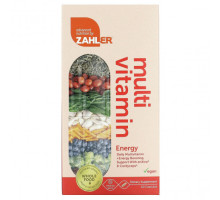 Витаминно-минеральные комплексы Zahler, Mutivitamin Energy, ежедневная мультивитаминная добавка для повышения уровня энергии с enXtra и кордицепсом, 60 капсул