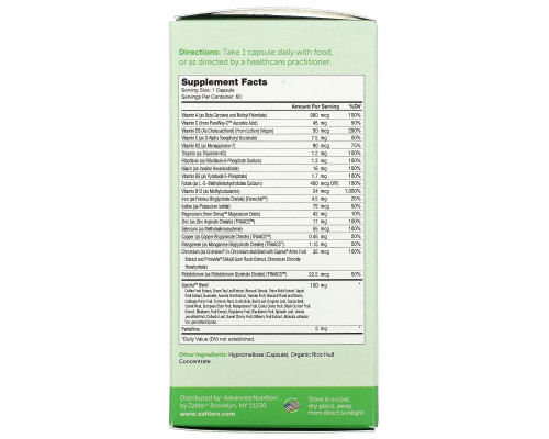 Zahler, One Daily, Daily Multivitamin with 20 Vitamins & Minerals + Spectra Blend, 60 Capsules Zahler, One Daily, Daily Multivitamin with 20 Vitamins & Minerals + Spectra Blend, 60 Capsules
