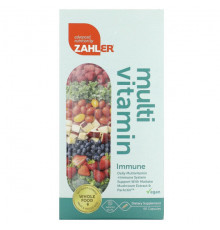Витаминно-минеральные комплексы Zahler, Multivitamin Immune, ежедневная мультивитаминная добавка для укрепления иммунитета с грибом-бараном и ParActin, 60 капсул