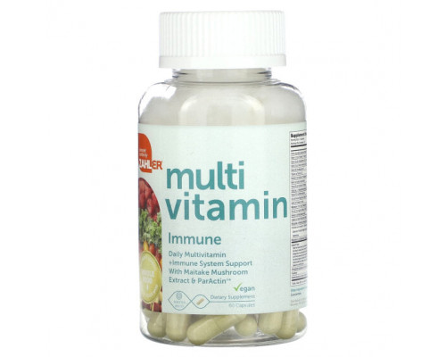 Витаминно-минеральные комплексы Zahler, Multivitamin Immune, ежедневная мультивитаминная добавка для укрепления иммунитета с грибом-бараном и ParActin, 60 капсул Витаминно-минеральные комплексы Zahler, Multivitamin Immune, ежедневная мультивитаминная добавка для укрепления иммунитета с грибом-бараном и ParActin, 60 капсул