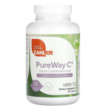 Витамин C Zahler, PureWay-C, витамин C и биофлавоноиды, более 1000 мг, 180 таблеток