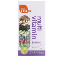 Витаминно-минеральные комплексы Zahler, Multivitamin Brainfood, ежедневная мультивитаминная добавка для поддержки памяти и концентрации, с NeuroFactor и ежовиком гребенчатым, 60 капсул