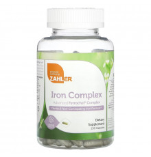 Zahler, Iron Complex, 250 капсул