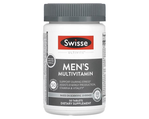Swisse, Ultivite, мультивитамины для мужчин, 50 таблеток Swisse, Ultivite, мультивитамины для мужчин, 50 таблеток