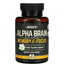 Onnit, Alpha Brain, Memory and Focus, 30 Capsules