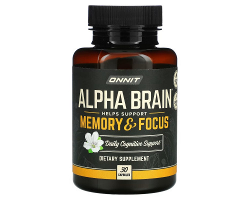 Onnit, Alpha Brain, Memory and Focus, 30 Capsules Onnit, Alpha Brain, Memory and Focus, 30 Capsules