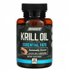 Onnit, Krill Oil, Essential Fats, 60 Softgels