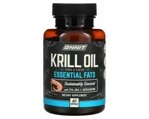 Onnit, Krill Oil, Essential Fats, 60 Softgels Onnit, Krill Oil, Essential Fats, 60 Softgels