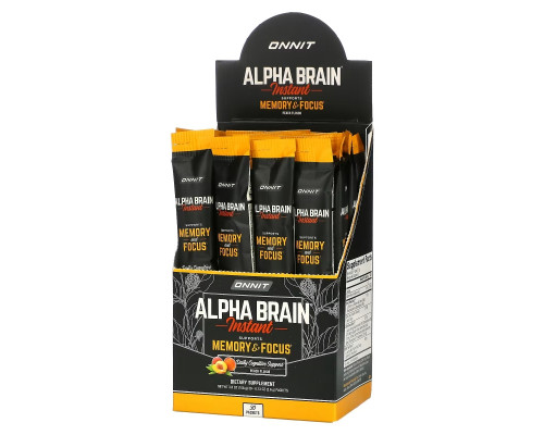 Onnit, Alpha Brain Instant, Natural Peach, 30 Packets, 0.13 oz (3.6 g) Each Onnit, Alpha Brain Instant, Natural Peach, 30 Packets, 0.13 oz (3.6 g) Each