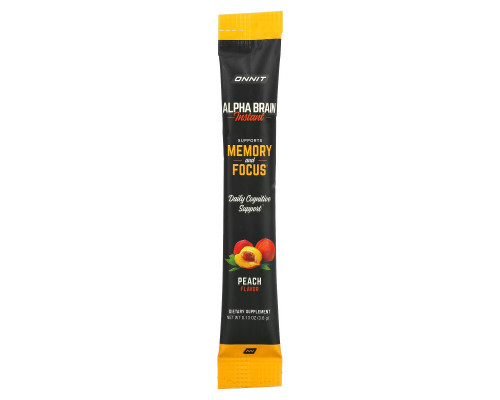 Onnit, Alpha Brain Instant, Natural Peach, 30 Packets, 0.13 oz (3.6 g) Each Onnit, Alpha Brain Instant, Natural Peach, 30 Packets, 0.13 oz (3.6 g) Each
