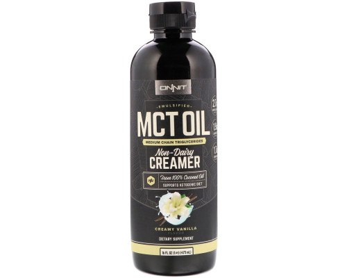 Onnit, Emulsified MCT Oil, Non-Dairy Creamer, Creamy Vanilla, 16 fl oz (473 ml) Onnit, Emulsified MCT Oil, Non-Dairy Creamer, Creamy Vanilla, 16 fl oz (473 ml)