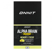 Улучшение памяти и работы мозга Alpha Brain Instant, Memory & Focus, Meyer Lemon, 30 Packets, 0.13 oz (3.6 g) Each