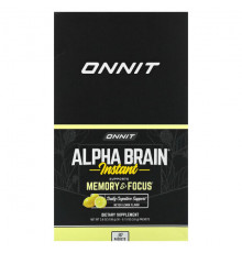 Улучшение памяти и работы мозга Alpha Brain Instant, Memory & Focus, Meyer Lemon, 30 Packets, 0.13 oz (3.6 g) Each