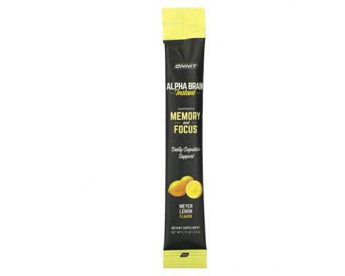 Улучшение памяти и работы мозга Alpha Brain Instant, Memory & Focus, Meyer Lemon, 30 Packets, 0.13 oz (3.6 g) Each Улучшение памяти и работы мозга Alpha Brain Instant, Memory & Focus, Meyer Lemon, 30 Packets, 0.13 oz (3.6 g) Each