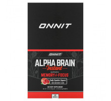 Улучшение памяти и работы мозга Alpha Brain Instant, Memory & Focus, Ruby Grapefruit, 30 Packets, 0.13 oz (3.6 g) Each