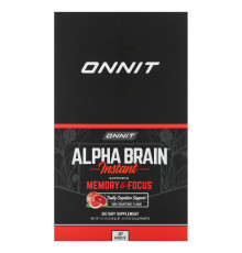Улучшение памяти и работы мозга Alpha Brain Instant, Memory & Focus, Ruby Grapefruit, 30 Packets, 0.13 oz (3.6 g) Each