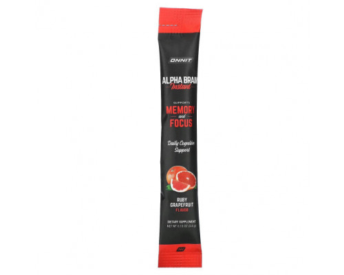 Улучшение памяти и работы мозга Alpha Brain Instant, Memory & Focus, Ruby Grapefruit, 30 Packets, 0.13 oz (3.6 g) Each Улучшение памяти и работы мозга Alpha Brain Instant, Memory & Focus, Ruby Grapefruit, 30 Packets, 0.13 oz (3.6 g) Each