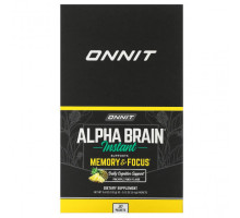 Улучшение памяти и работы мозга Alpha Brain, Instant, Pineapple Punch, 30 Packets, 0.12 oz (3.4 g) Each