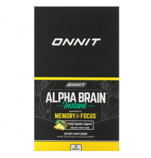 Улучшение памяти и работы мозга Alpha Brain, Instant, Pineapple Punch, 30 Packets, 0.12 oz (3.4 g) Each