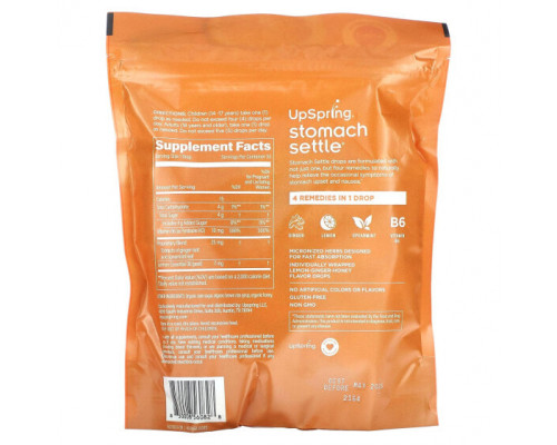 Для пищеварительной системы UpSpring, Stomach Settle, Lemon-Ginger-Honey, 55 Individually Wrapped Drops Для пищеварительной системы UpSpring, Stomach Settle, Lemon-Ginger-Honey, 55 Individually Wrapped Drops