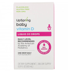 UpSpring, Baby, Liquid D3 Drops, Vitamin D,  0.31 fl oz (9.13 ml)