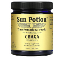 Sun Potion, Чага, порошок из дикорастущих грибов, 70 г