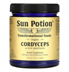 Sun Potion, Кордицепс, органический порошок из грибов, 100 г