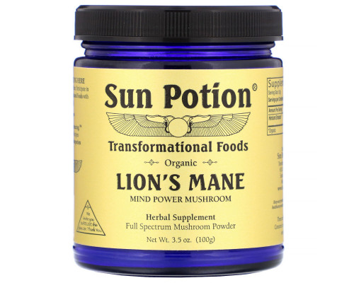Sun Potion, Organic Lion's Mane, 3.5 oz (100 g) Sun Potion, Organic Lion's Mane, 3.5 oz (100 g)