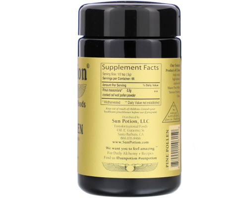 Sun Potion, Pine Pollen Powder, 1.16 oz (33 g) Sun Potion, Pine Pollen Powder, 1.16 oz (33 g)