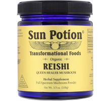 Sun Potion, Органические грибы рейши в виде порошка, 100 г