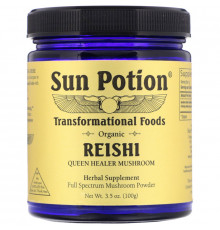 Sun Potion, Органические грибы рейши в виде порошка, 100 г