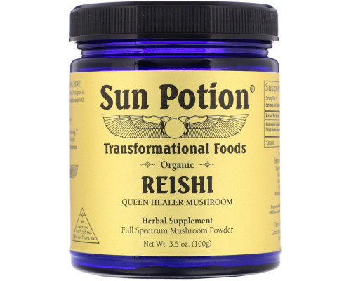 Sun Potion, Органические грибы рейши в виде порошка, 100 г Sun Potion, Органические грибы рейши в виде порошка, 100 г