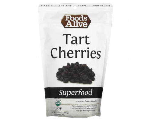 Фрукты и ягоды Foods Alive, Superfood, вишня, 340 г (12 унций) Фрукты и ягоды Foods Alive, Superfood, вишня, 340 г (12 унций)