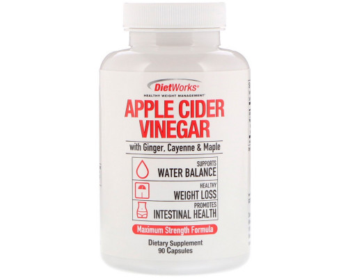 DietWorks, Apple Cider Vinegar, 90 Capsules